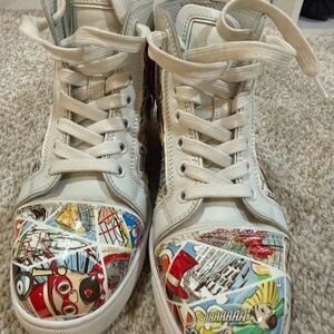 Colorful Graphic High-Top Sneakers